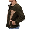 thumbnail image 2 of Chamarra vaquera de mezclilla MCHK 8057. Color verde y beige. Para hombre, 2 of 5