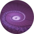 thumbnail image 1 of Ahgly Company Machine Washable Indoor Round Transitional Dark Orchid Purple Area Rugs, 4' Round, 1 of 7