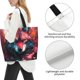 thumbnail image 3 of Fotbe Red Flame Wolf Head Bolsa Tote Estética de Lona con Estampado para Mujer - Bolsa Reutilizable de Hombro Casual para Vacaciones, Compras, Trabajo y Gimnasio, 3 of 8