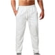 thumbnail image 1 of Pantalones largos para hombre, lisos, informales, con cintura elástica, bolsillos y rayas, deportivos, para hombre, 1 of 4