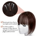 thumbnail image 2 of Maytalsory Extension de Cheveux pour Femmes, Frange Sans Couture, Perruque Invisible avec Clip, Fibre Résistante aux Hautes Températures, Couvre-Chef pour Cheveux Clairsemés, Brun Foncé, 2 of 6