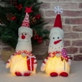 thumbnail image 4 of Gnomos iluminados que cuelgan decoración navideña JAMW Adornos de hombre de pan de jengibre Sencillez, 4 of 5