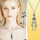 thumbnail image 3 of Collar con colgante de calavera vintage Fiudx para mujeres y hombres moda esqueleto Halloween, 3 of 6