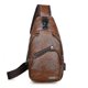 thumbnail image 1 of Bolso de pecho para hombre Belita Amy con puerto de carga USB (marrón claro)// kaili Sencillez, 1 of 4