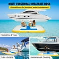 thumbnail image 3 of Choco Moon Inflatable Dock Platform, 8x5 ft Floating Dock with Electric Pump, Ideal for Boat Access, Durable & Easy to Inflate, 3 of 11