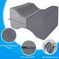 thumbnail image 2 of Memory Foam Knee Pillow, Pillow for Side Sleepers, Leg Pillows Sleeping Blood Circulation, Elevation Spine Aligning, Sciatica, Back, Hip, Knee, Ankle Pain, Grey, 2 of 4