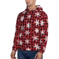 thumbnail image 2 of Hoodies for Men - Snowflakes Plaid Christmas Long Sleeve Comfrt Men'S Fashion Hoodies & Sweatshirts, Sweatshirts for Men Hoodies Pullover Clothing Clothes with Pouch, 2 of 7