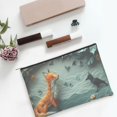 thumbnail image 6 of Hirioo Paper Fox Crow Fantasy for Paper Reusable Cosmetic Bag Zipper Encouragement Travel Pouch Toiletry Bag for Women Girls, 6 of 7
