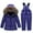 Purple, variant on Otqutp Kids 2 Piece Snowsuit Set Toddler Boys Girls Winter Ski Suit Hooded Puffer Jacket and Snow Bib Baby Down Coat + Pants