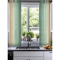 thumbnail image 2 of Sage Green Yellow Ombre Sheer Curtains 54 Inch Length 2 Panels Set for Living Room/Bedroom, Farmhouse Modern Gradient Art Kitchen Curtains Grommet Semi-Sheer Curtains Window Treatments 42"x54"x2, 2 of 7