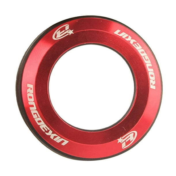Cubierta antipolvo para horquilla delantera de bicicleta de montaña, de aleación de aluminio, arandela para dirección, decoración del tubo de dirección rojo