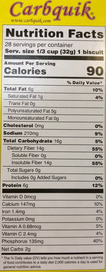 Carbquik Low-Carb Keto-Friendly Biscuit & Baking Mix, 32oz - sealed pouch inside cardboard carton