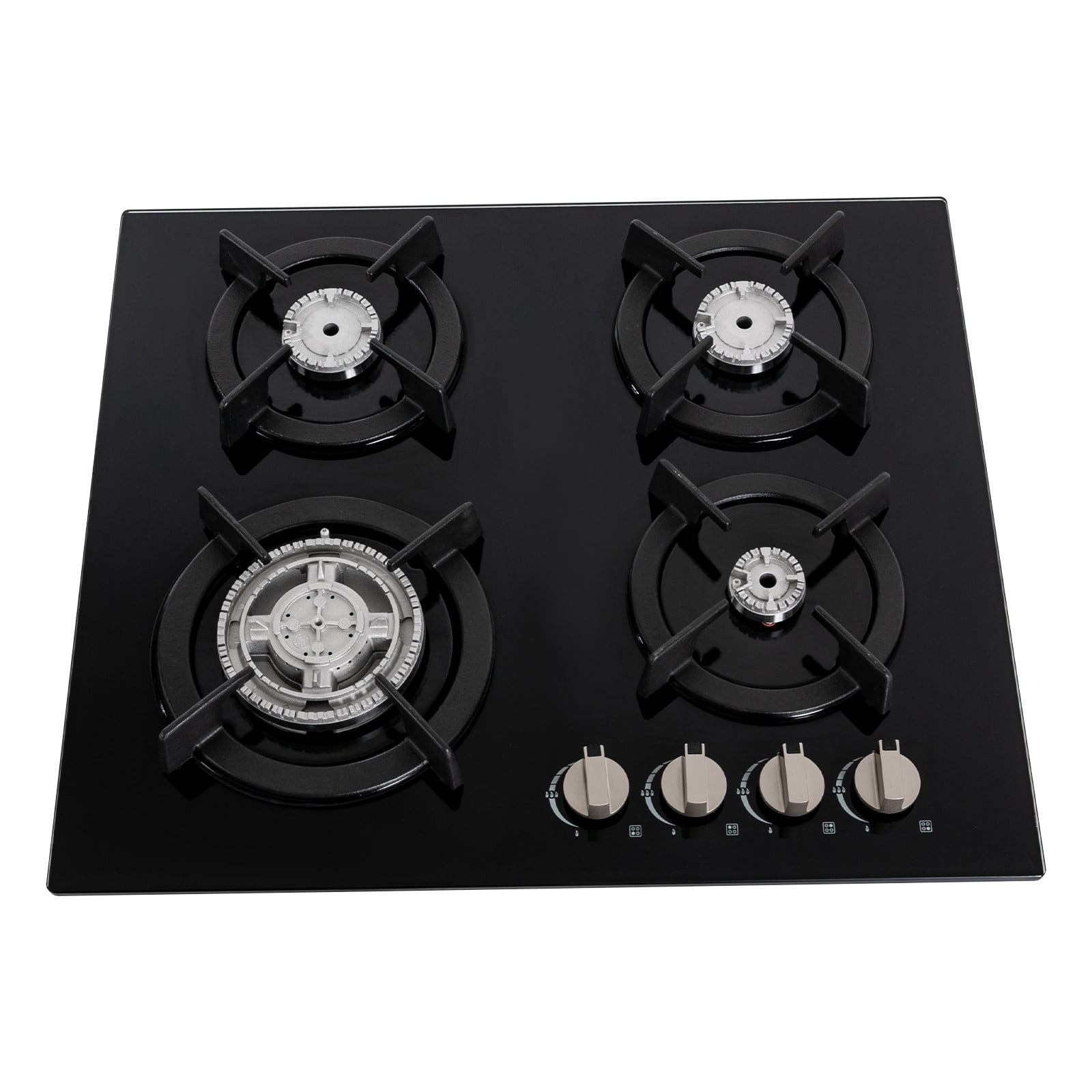 Gas Cooktop Stove Top 4 Burners NG/LPG Built-in Kitchen Gas Stove Tempered Glass
