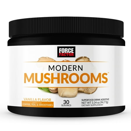 Force Factor Modern Mushrooms Powder with Lion's Mane & Cordyceps, Vanilla, 30 Servings