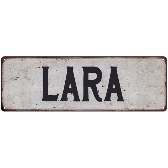 LARA Vintage Look Rustic Chic Metal Sign 8x24 108240036088
