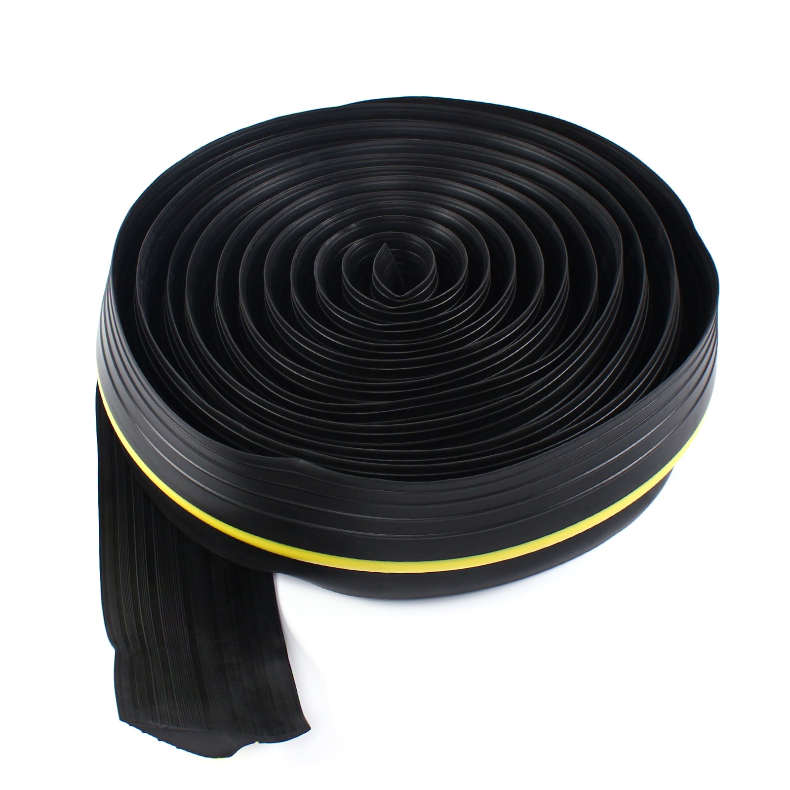 ChicHomey 20ft Garage Sealing Strip,PVC Construction, 3in Width, High-Visibility Yellow Stripes Flame-Retardant V-2 Free Cutting,Fit for Garage Doors Energy Saving