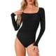thumbnail image 1 of INSPIRAR CHIC Bodysuits de Fiesta para Mujeres con Puntos Metálicos Brillantes Cuello Cuadrado Manga Larga Tallas XL Negro, 1 of 6