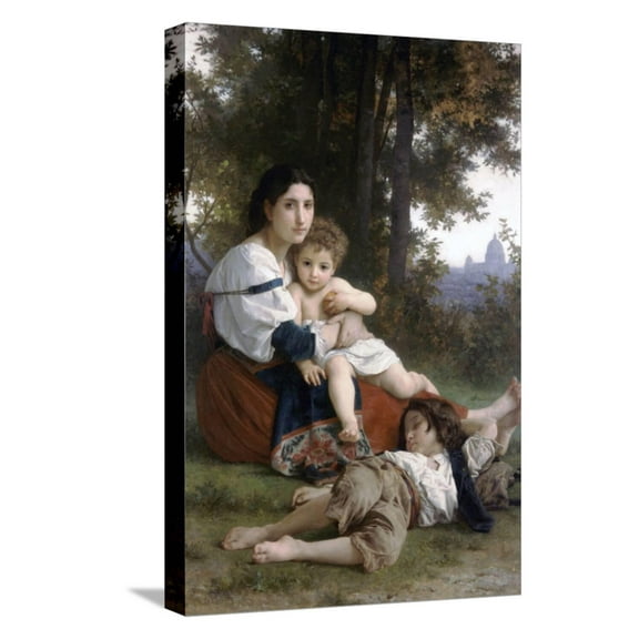 Art.com Rest Stretched Canvas Print Wall Art by William Adolphe Bouguereau, 12" x 18"