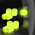 thumbnail image 1 of 8pcs Universal Car Tire Stem Cap Tire Dust Cover Luminous for Vehicles Yeloow, 1 of 8