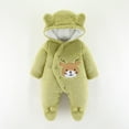 thumbnail image 2 of SXcggal Baby Boys Girls Cartoon Animals Long Sleeve Cute Cartoon Bears Hooded Romper Jumpsuit Outfit Clothes Coat Casual Comfortable Fashionable Boy Jumpsuits, 2 of 9