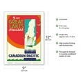 thumbnail image 2 of 5 Day Great Lakes Cruises - Canadian Pacific Navigation - Vintage Ocean Liner Travel Poster by Norman Fraser c.1939 - Master Art Print (Unframed) 9in x 12in, 2 of 4