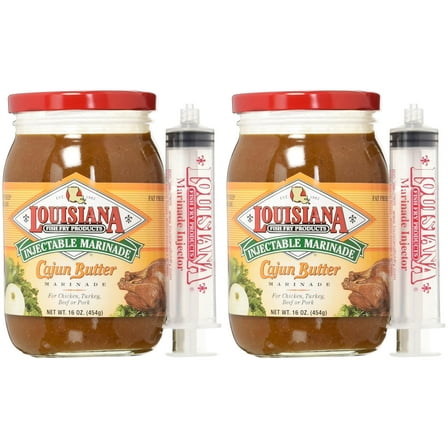 Louisiana Cajun Butter Turkey Injectable with Injector 16oz - 2 PACK