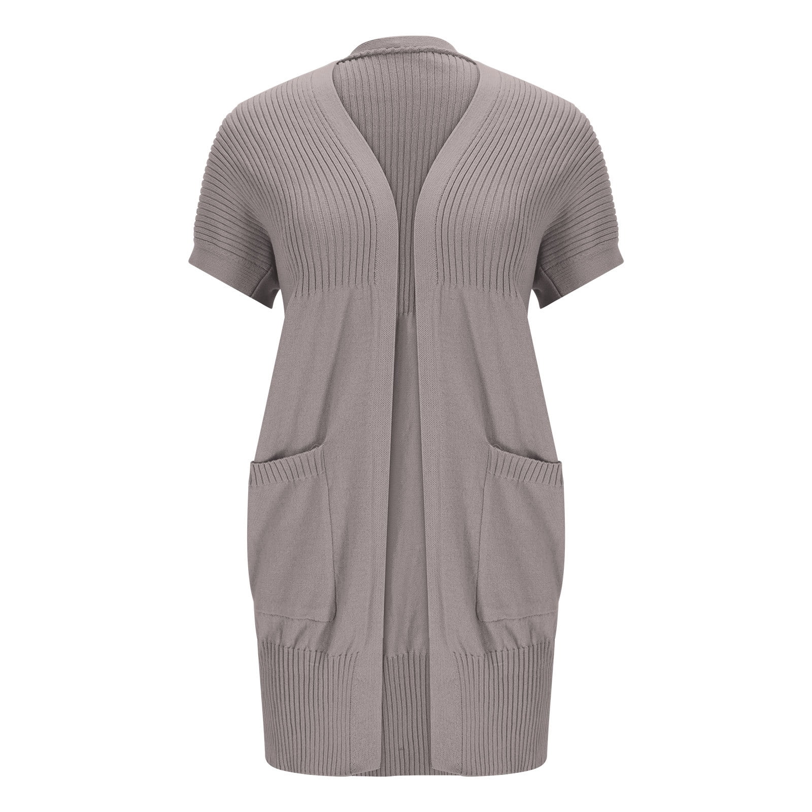 Women Long Sleeve Open Front Cardigan Casual Lightweight Cardigans Loose Knit Outwear with Pockets