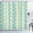 thumbnail image 1 of Ambesonne Modern Shower Curtain, Geometric Circles Triangles, 69"Wx75"L, Avocado Green Sea Blue, 1 of 2