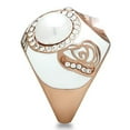 thumbnail image 4 of Luxe Jewelry Designs Women's Rose Gold Ion Plated Ring with Synthetic Glass Multi Color - Size 8, 4 of 4