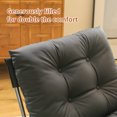 thumbnail image 6 of CQSXDA Leather Armchair In  With Metal Legs, Soft Padded Accent Chair For Living Room And Office Use, 6 of 14