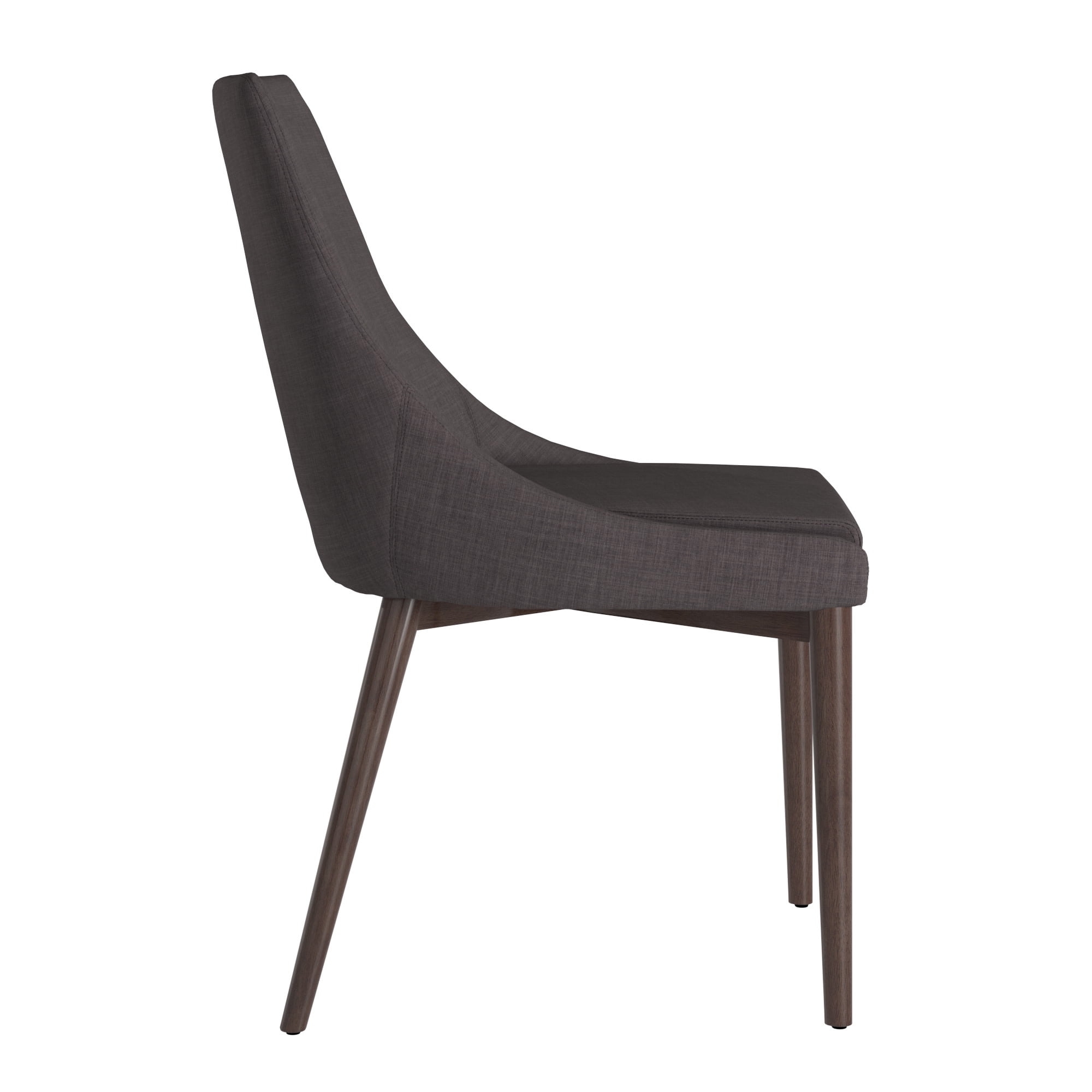 Weston Home Baxter Mid-Century Modern Dining Chair, Dark Gray (Set of 2)