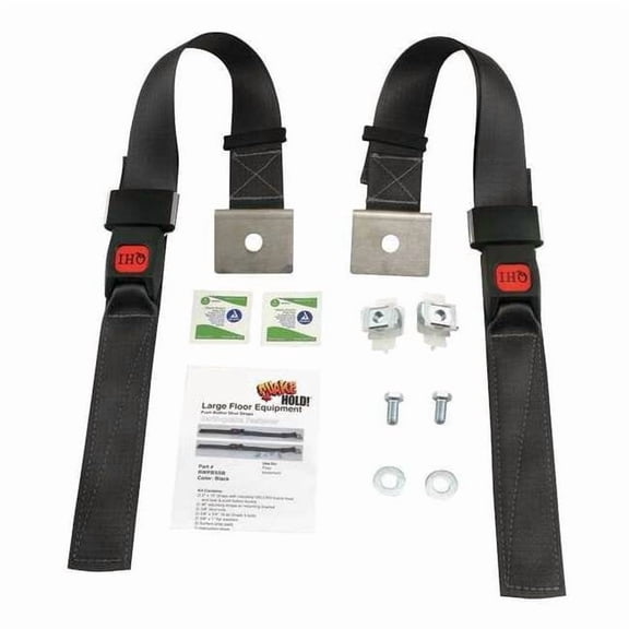 Quakehold! Push Button Strut Strap, Black, 1200 lb. RWPBSSB