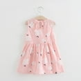 thumbnail image 6 of KYAIGUO Kids Toddler Girls Summer Vest Dresses Baby Floral Sleeveless Cotton Dress Lapel Dress Casual Mid-Length Tank Dresses Skirt,Sizes 1-6T, 6 of 7