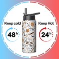 thumbnail image 4 of Spooky Halloween 18oz Tumbler Cup with Lid and Straw – Stainless Steel Insulated Travel Mug for Coffee or Water – Pumpkin Ghost Witch Design – Gift for Her Him, 4 of 6