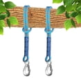 thumbnail image 2 of Swing Suspension Strap with Heavy Duty Stainless Steel Hook Hanging Chair Connection Ropes for Outdoor Hammocks Chair and Trees Hang Kit (Blue 2Pcs), 2 of 13