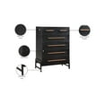 thumbnail image 2 of Meridian Furniture Kaya Black Chest with Vegan Leather Upholstered Handles, 2 of 11