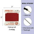 thumbnail image 3 of Griffin Silk Bead Cord Perlseide – Garnet Color – Size 14 (1.02mm) – 2 Meters per Card – Stainless Steel Needle Attached – for Knotting Pearls, Gemstones, Crystals and Beads, 3 of 5