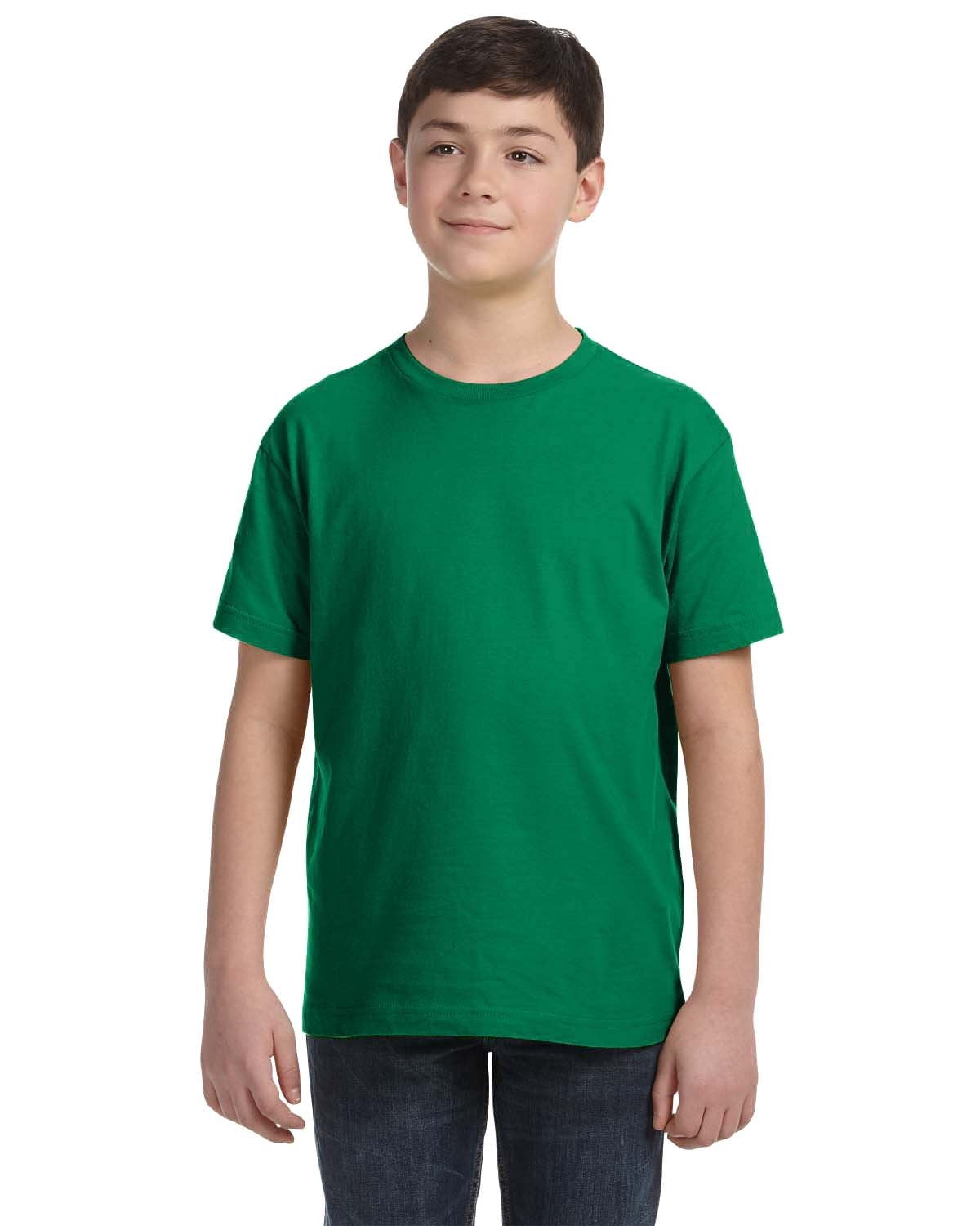 Aquaguard Boys 3-Pack T-Shirt Crew Neck Short Sleeve 100% Cotton Tee, Size: 4-14 - XS - Kelly