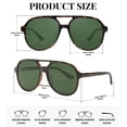 thumbnail image 6 of KALIYADI Aviator Sunglasses for Women,Retro Square Sun Glasses with 70s Vintage Style and UV Protection 2 Pack, 6 of 8