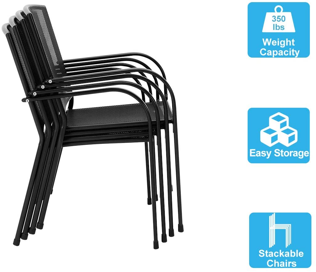 Buy YODOLLA 5Piece Metal Outdoor Patio Dining Set, Outdoor Metal