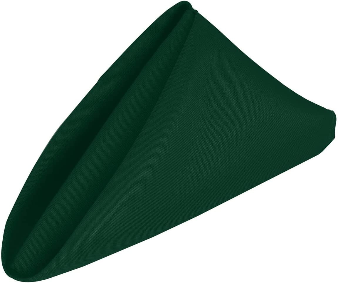 LA Linen Polyester Poplin 18 in. x 18 in. Hunter Green Napkin (10-Pack)  1818Pop_pk10_GreenHuP20 - The Home Depot