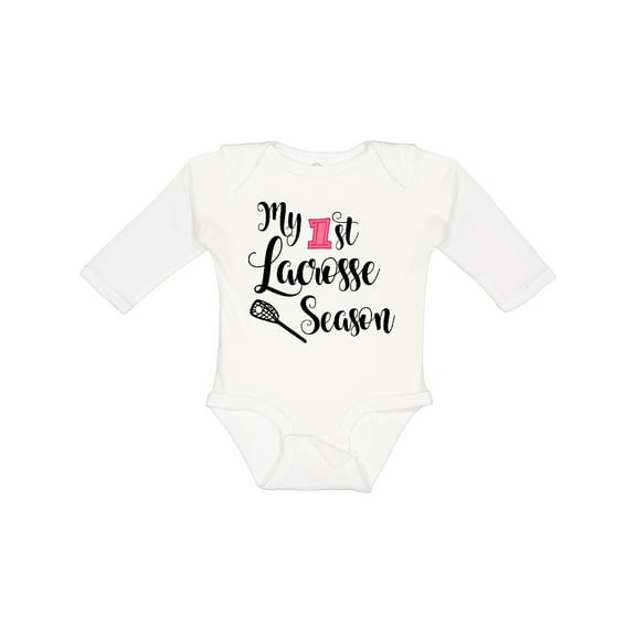 Inktastic My 1st Lacrosse Season Girls Long Sleeve Baby Bodysuit