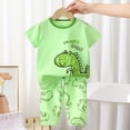 thumbnail image 2 of Odeerbi 1-8 Años Conjunto de Verano Para Niños Dinosaurio Camiseta de Manga Corta de Algodón Pantalón Pijama Dos Piezas Conjunto de Dos Piezas, 2 of 3