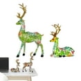 thumbnail image 5 of Deer Figurine, Set Of 2 Bookshelf Elk Ornament, Sitting Standing Table Reindeer Decorations, Resin Reindeer Animal Crafts For Christmas Home, 5 of 9