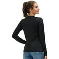 thumbnail image 5 of MIER Women's UPF 50+ Sun Protection T-Shirt Long Sleeve Outdoor Shirts, Quick Dry, Black, S, 5 of 6