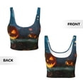 thumbnail image 6 of Uemuo Spooky Halloween Pattern Women's Sports Bra - High Impact Support, Breathable, and Comfortable Athletic Bra for Running, Yoga, and Workouts, 6 of 9