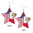 thumbnail image 2 of Leather Earrings Dangle For Women Peru America Flag Trendy Star Earrings Lightweight Fashion, 2 of 6