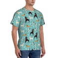 thumbnail image 2 of Bixox Men's Cute Dog Printed Short Sleeve Skinny Athletic T-Shirt, 2 of 6