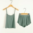 thumbnail image 4 of ZZwxWA Womens Silk Satin Pj Set Comfy Cami Sleepwear Sets Solid Color 2 Piece Tank Tops and Boxer Shorts Pajamas Soft Sexy Loungewear Set, 4 of 4