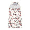 thumbnail image 4 of Women's Solid Color Lace Patchwork Blouses Sleeveless Round Neck Camisole Top Pink,XXL, 4 of 5